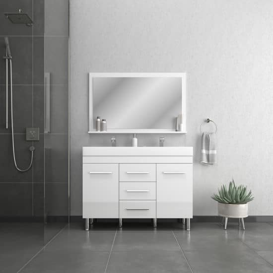 Alya Bath Ripley 30 Inch Modern Bathroom Vanity With Drawers White