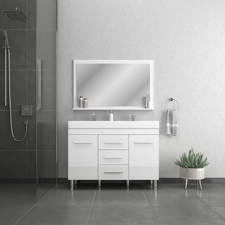 Alya Bath Ripley 48 Inch Modern Bathroom Vanity Gray