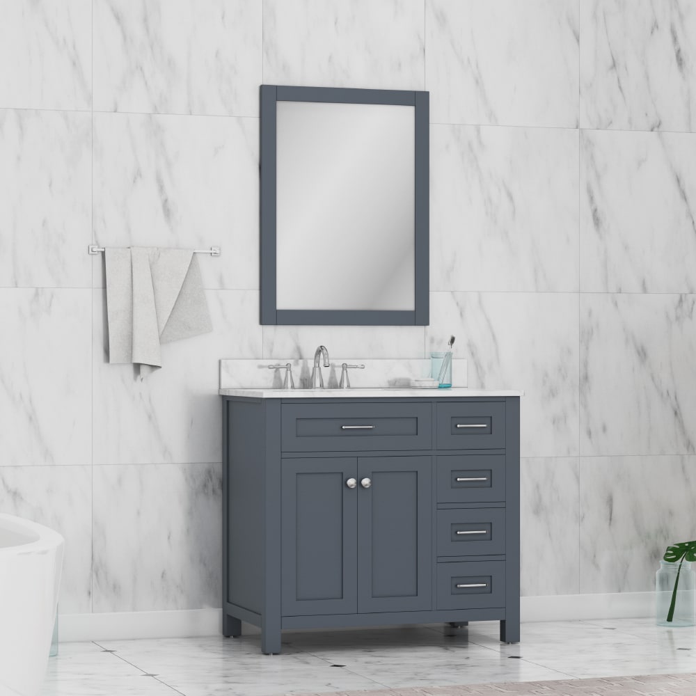 Alya Bath Norwalk 36 inch Bathroom Vanity with Drawers in