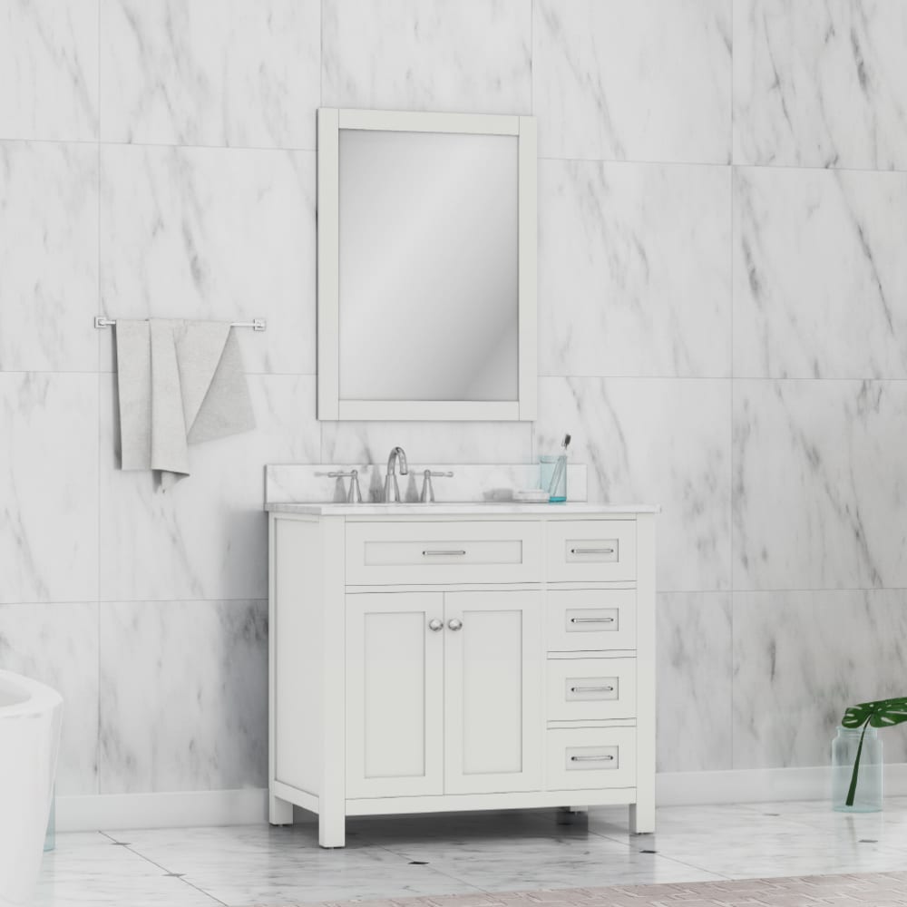 Alya Bath Norwalk 36 inch Bathroom Vanity with Drawers in