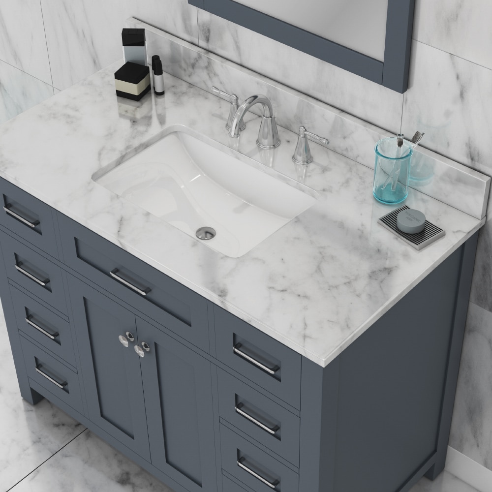 Alya Bath Norwalk 42 inch Bathroom Vanity in Gray with ...