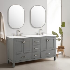 Vanea 60" double vanity with Quartz top